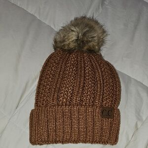 C.C Beanie. Womens PIM Beanie!! Brown!! Warm Inside!! Like New Condition!